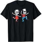The Simpsons Lisa &amp; Bart Spooky Skeletons Halloween T-Shirt