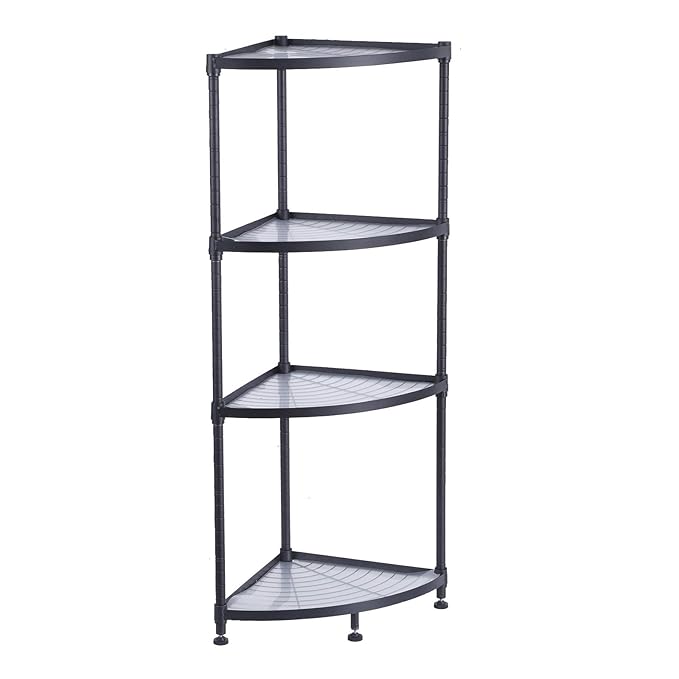 4Tiers Corner Rack Organizer Shelf Storage Rack Detachable Free