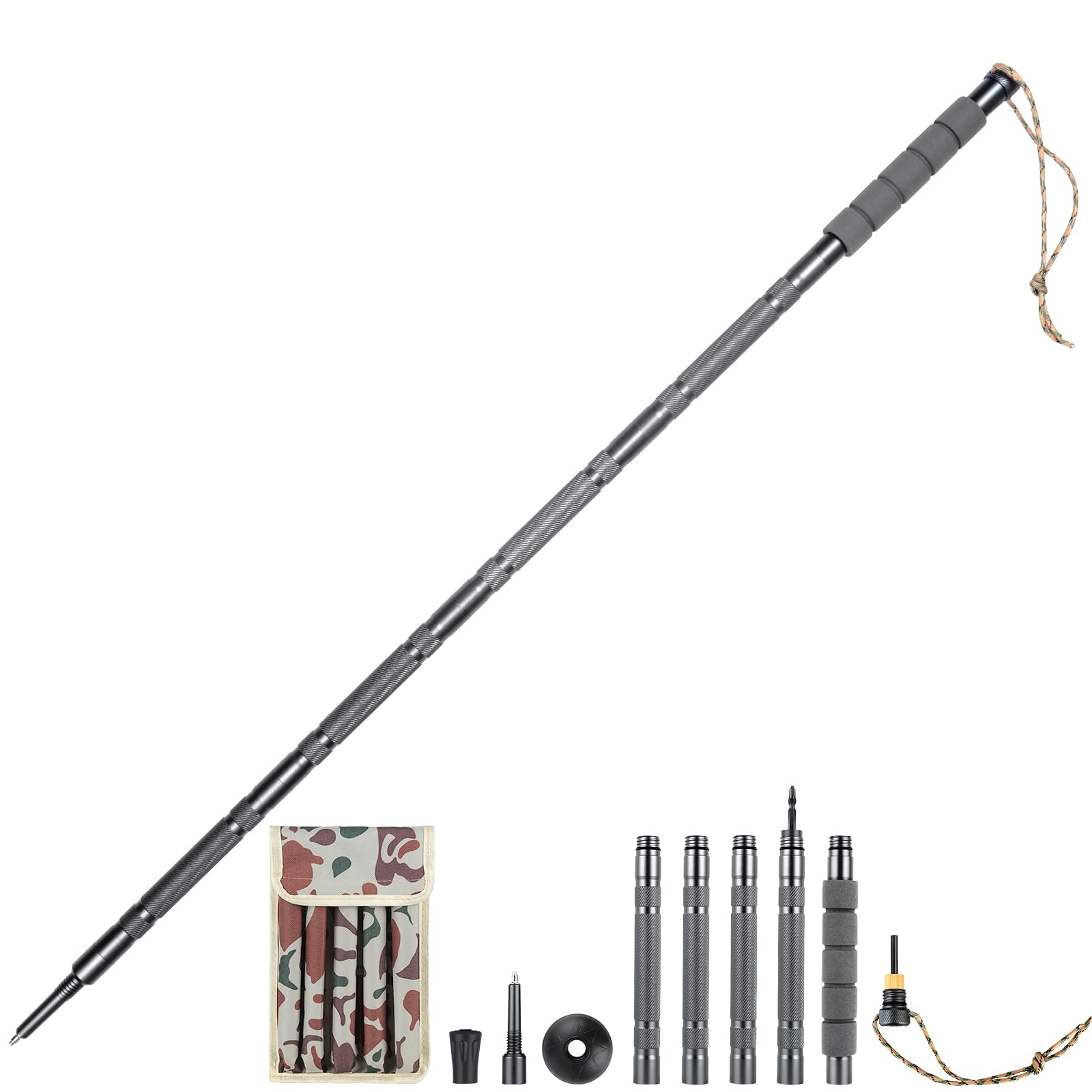 Photo 1 of Hiking Pole Detachable Lightweight for Hiking Stick Walking Pole for Man Women