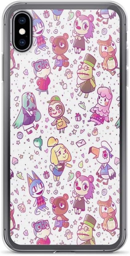 iPhone X Case iPhone Xs Case Clear Anti-Scratch Shock Absorption Animal Crossing Pattern Cover Phone Cases for iPhone X/iPhone Xs