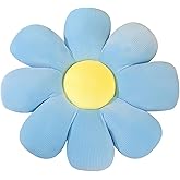 Grafingy Flower Pillow, Flower Shaped Throw Pillow Floor Pillow Soft Seating Cushion Room Decor Plush Pillow for Bedroom, Sofa, Bed, Reading (15 inch, Blue)