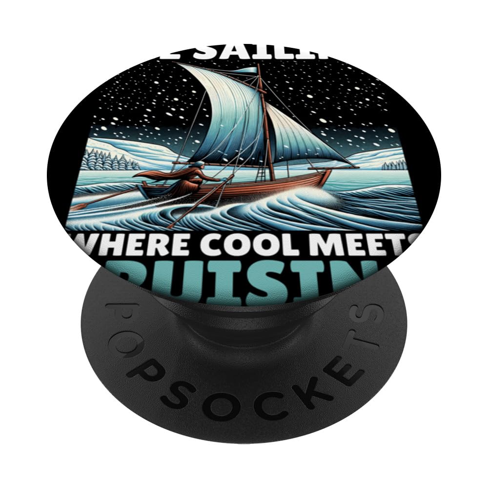 Ice Sailing Where Cool Meets Cruising Iceboat Ice Sailor PopSockets Swappable PopGrip