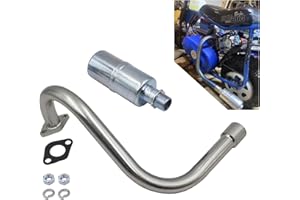 MGWILL Exhaust with Muffler for Hemi Predator 212cc 6.5hp Honda GX160 GX200 Powerhorse 208cc DuroMax 7 Hp Go Kart and Mini Bike