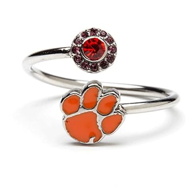 Stone Armory Clemson University Ring Adjustable Clemson Jewelry Stainless Steel Tiger Paw Ring Officially Licensed By Clemson University