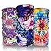 Ourdoor Sports Multifunctional Headwear Neck Gaiter Scarf Wrap Face Mask Headband For Riding, Hiking - Magic Seamless Tube Bandana (9PCS Flora 3)