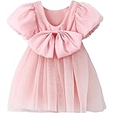 Toddler Girls Tutu Dress Puff Sleeve Backless Twirly Flared Birthday Party Princess Flower Girl Dresses