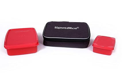 signoraware compact lunch box with bag