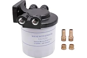 BOLEWIN Marine Boat Spin-On Fuel Filter Water Separator Kit 35-802893Q4 802893Q4 18-7983-1 18-7848-1