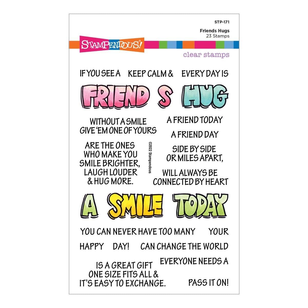 Spellbinders Stampendous FransFormer™ Friends Hugs Clear Stamps