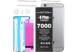 Abtter [7000mAh] Battery for iPhone 8 Plus, (2023 New Upgrade) High Capacity 0 Cycle Battery for iPhone 8 Plus A1864, A1897, A1898 Battery with Professional Replacement Tool Kits.