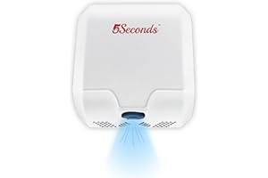 5Seconds Automatic Commercial Hand Dryer – 1800W High-Speed, ADA Compliant, UL Listed, Energy-Saving Wall Mounted Electric Bathroom Dryer with Stainless Steel Cover