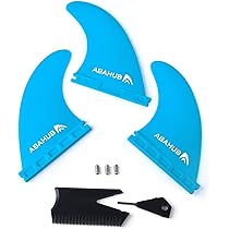 Abahub Surfboard Thruster Fins Set, Compatible with Future