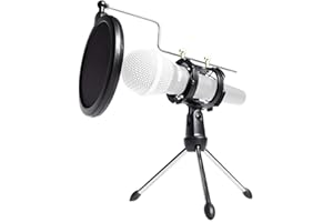 Rockville RTMS21 Desktop Tripod Microphone Stand with Pop Filter + Shock Mount