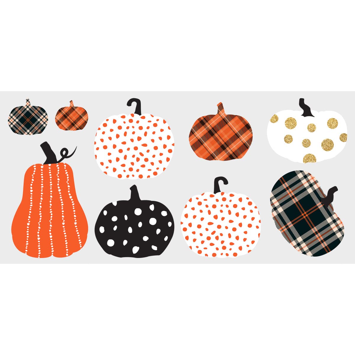 Decorative Pumpkins Repositionable Stickers Pumpkins