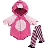 Madjtlqy Halloween Costumes Toddler Baby Boy Girl Flamingo Animal Hooded Sleeveless Romper Jumpsuit Legging Duck Outfits