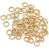 DanLingJewelry Approx 2000Pcs Golden Color Stainless Steel Open Jump Rings 2.5 mm Diameter Round Connector Rings for Jewelry Crafting Finding