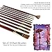 Paint Brush (Set of 10) - Premium Nylon Artistrove Brushes for Watercolor, Acrylic & Oil Painting | Perfect For Painting Canvas, Ceramic, Clay, Wood & Models - Great For Beginners & Students!
