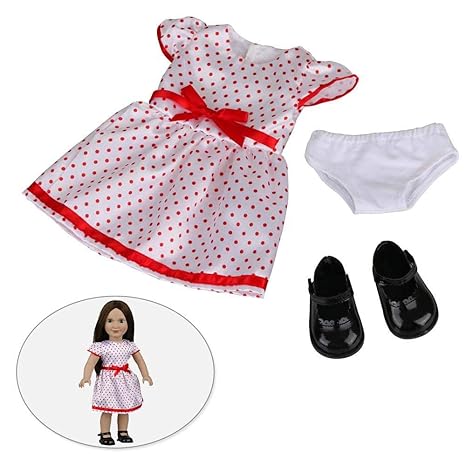 Reborn Baby Doll Clothes Outfits, Dress Skirt Pajamas Suit for 18 Inch American Girls Dolls Accessories Newborn Girl Dolls Clothes Birthday Christmas Gift,B