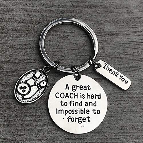 Bowling Coach Keychain, Bowling Gift, Great Coach is Hard to Find But Impossible to