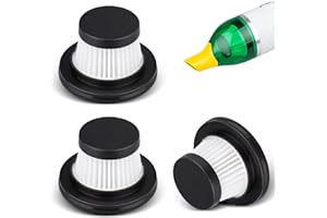 CERCGVEL 3 Packs Replacement Filters Compatible with Horsepower Duck Handheld Portable Vacuum, Hepa Filters for Compact Cordless Vacuum Cleaner Filter Element Accessories