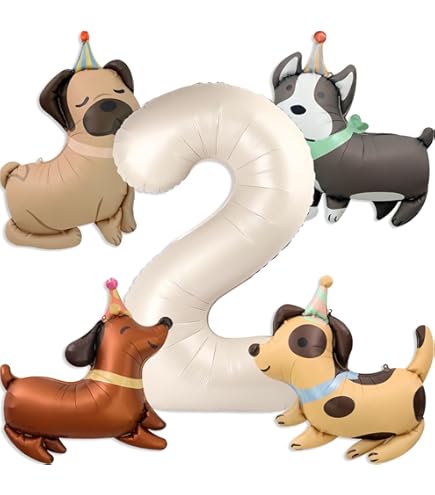 Dog Themed Happy Birthday Banner Set - Cute Dog Party Decorations For Pet Birthday Celebrations - View #4