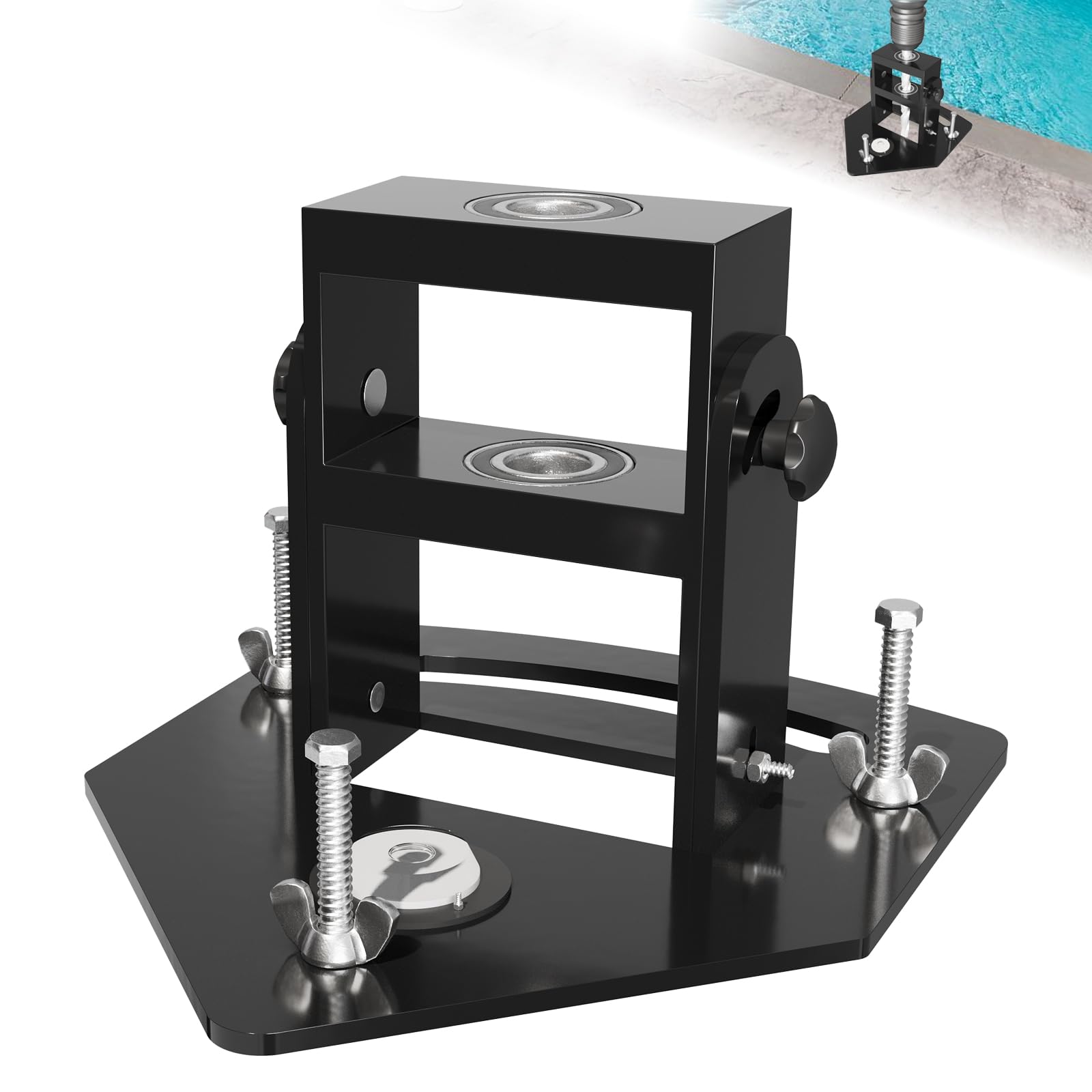 Photo 1 of Katywixu Adjustable Pool Fence Drill Guide, Portable Drill Guide, Anchor Hole Size 5/8", Ideal for Ground Pool Fence Installation