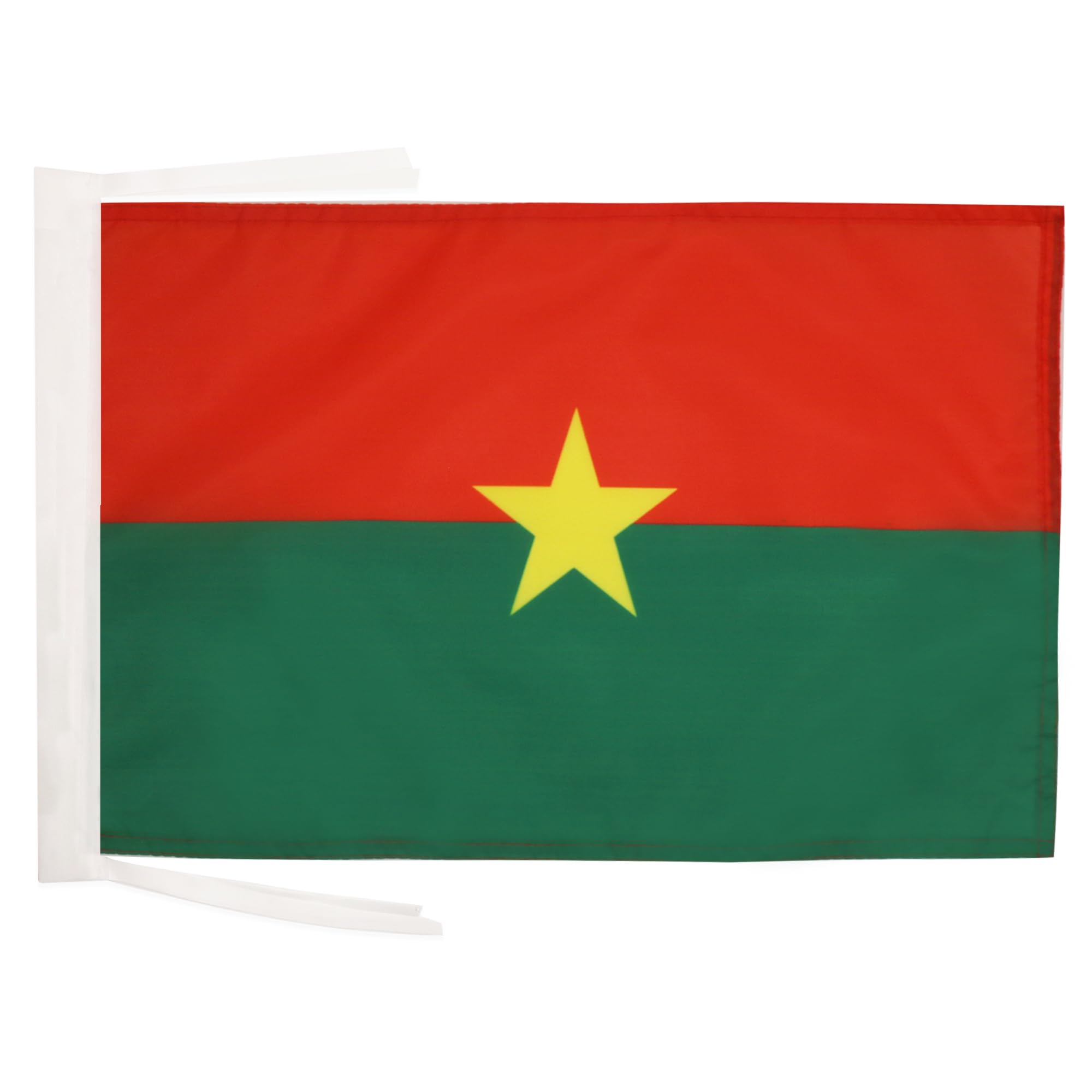 AZ FLAG - Burkina Faso Flag - 18'' x 12'' - 100% Polyester Burkinabé Small Banner with Two Cords - Fade Resistant - Vivid Colors - 18x12 in - 45x30 Cm — image 1