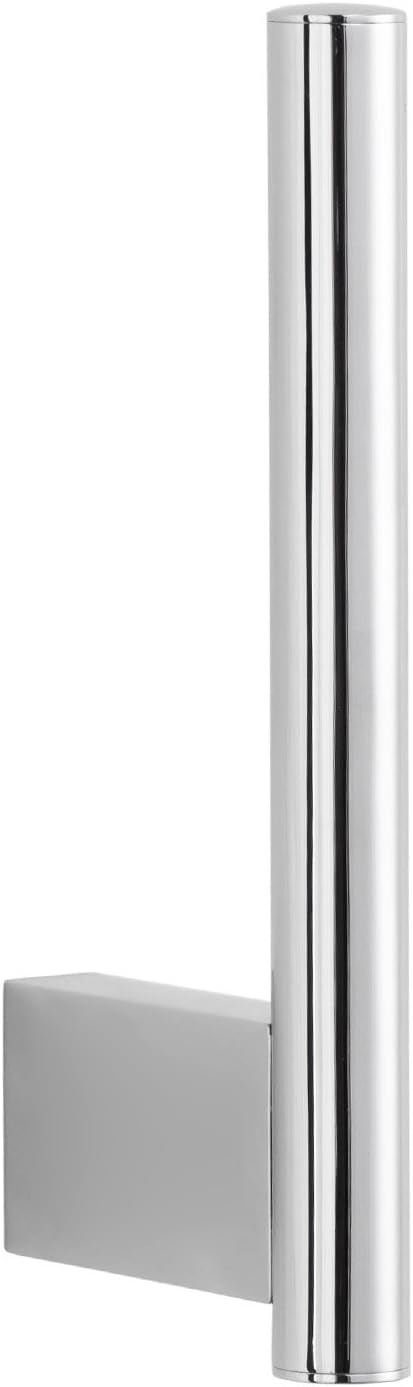 MAYKKE Mission Wall Mounted Spare or Vertical Toilet Paper Roll Holder Modern Minimalist Toilet Tissue Dispenser or Storage Organizer Polished Chrome, DLA2020601
