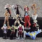 Marvel Guardians of the Galaxy Vol. 2 Action Figures | 12 pcs Set Toys Cake Topper | FREE Assorted stickers by ToysOutletUSA 