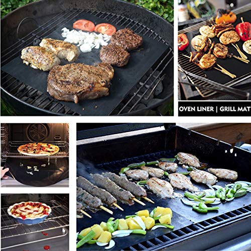 Acronde 2PCS Large Non-Stick Reusable Oven Liners Certified BPA and PFOA Free Premium Heavy Duty Liner for The Bottom of Convection, Electric, Gas, Toaster and Microwave Ovens