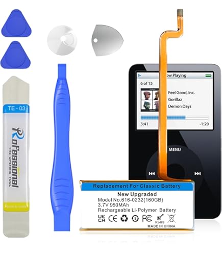 Battery Replacement Compatible for Apple iPod Classic 120GB, iPod