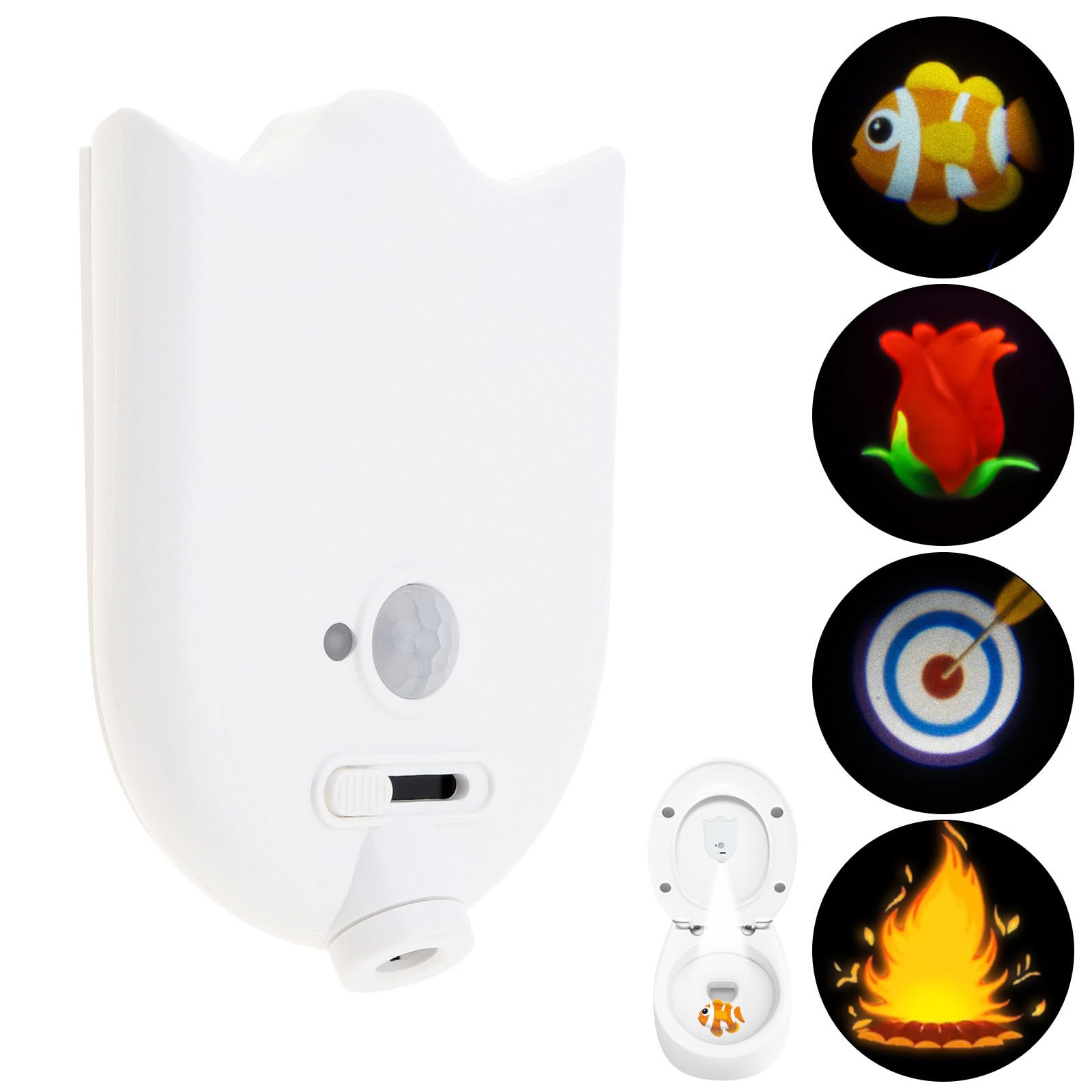 OriGlam Motion Sensor Toilet Night Light - Toilet Bowl Motion Activated Light for Bathroom Fun Gifts