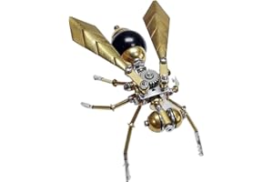 LOVEWENYING 3D Metal Insect Hornet Model Kit, Steampunk Bug Mechanical 3D Puzzle Assembly,DIY Pprojects Metal Building Hobby Kits,Making Kit Arts and Crafts Cool for Birthday(Hornet)