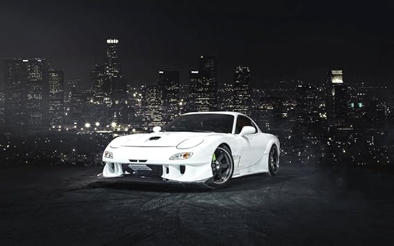 Amazon Co Jp 絵画風 壁紙ポスター はがせるシール式 マツダ Rx 7 3代目 後期型 白 都会の夜景 キャラクロ Mrx7 002w2 ワイド版 603mm 376mm 建築用壁紙 耐候性塗料 車 バイク