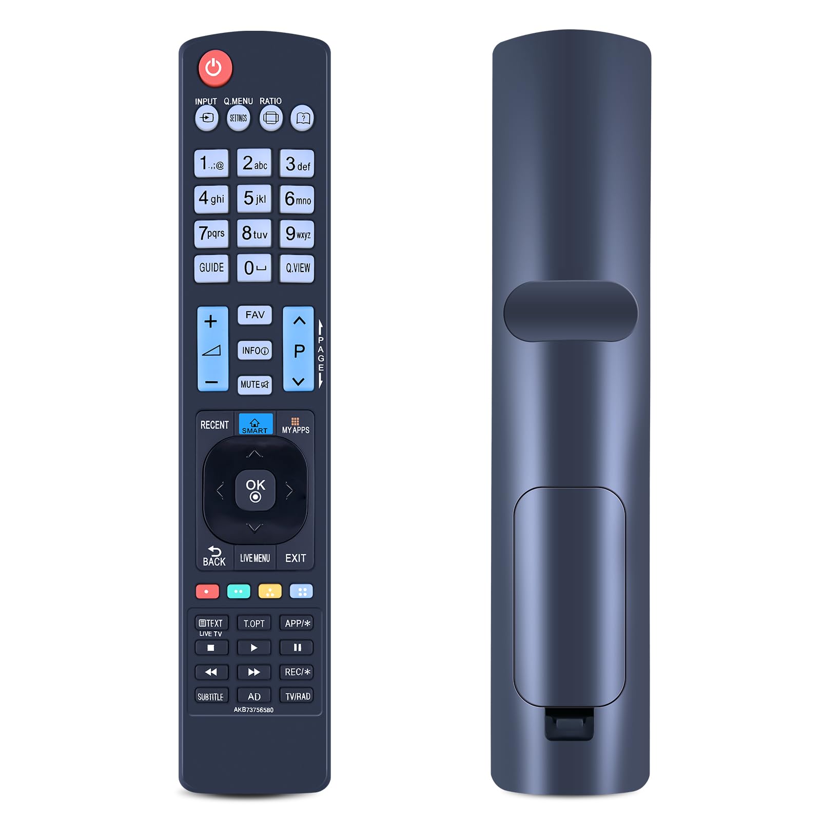 AKB73756580 Replacement Remote Control for LG Compatible with AKB73756571 42LB630V 55LB630V 60lb870v-za 47LB630V 42lb631v-zl 55lb630v-za 32lb652v-za 32lb653v-zk 32lb650v-ze 32lb650v-zn 39lb652v-za