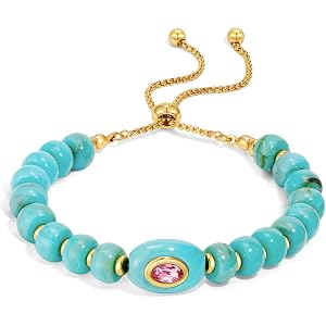 WOWORAMA Dainty Beaded Bracelets for Women Colorful Resin Bead Strand Bracelet Adjustable Bolo Slider Bracelets Trendy Boho S