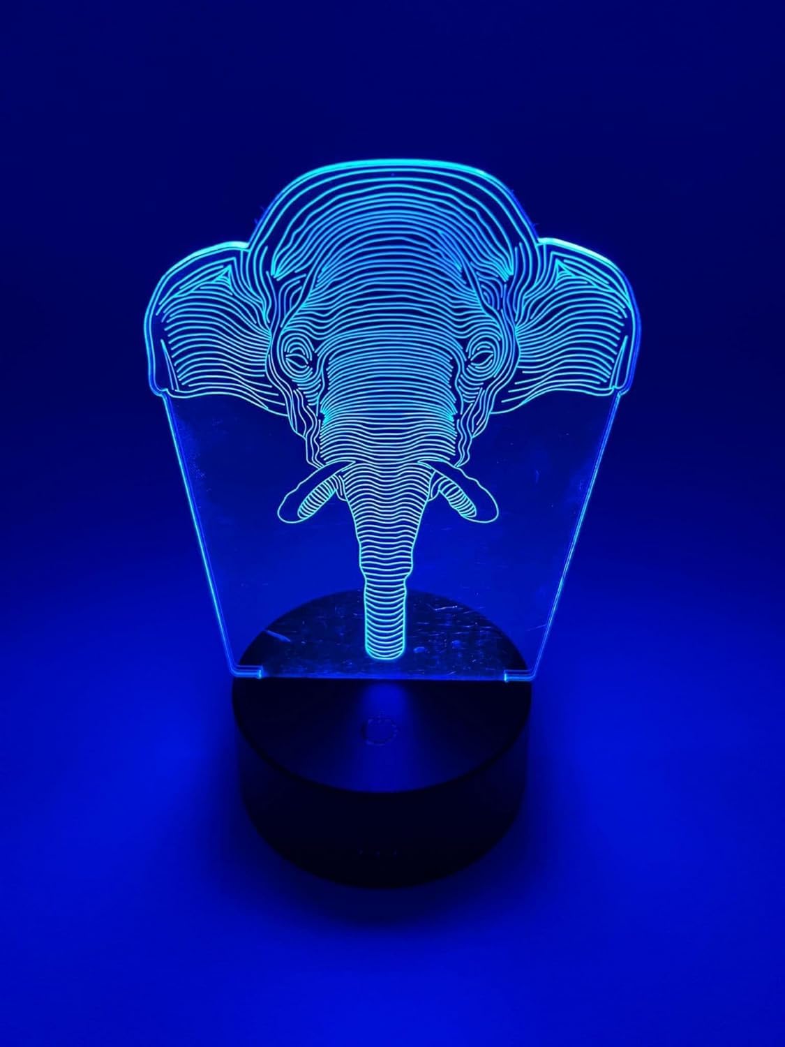 POGSTER 3D Elephant Lamp – 7-Color Changing LED Night Light for Kids' Bedroom or Desk