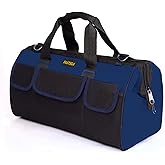 FASTECH 20 Inch Heavy Duty Tools Bag with Wide Mouth for Tool Storage, Carrier and Organizer,Tote Bag for Men/Women, Wide Mouth Tool Bags With Inside Pockets (20 Inch)
