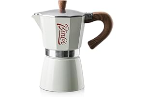 BINCOO Espresso Maker Stovetop,Large Moka Pot 6 Cup/300ML,Stove Top Espresso Italian Coffee Maker,Easy to Use (Beige)