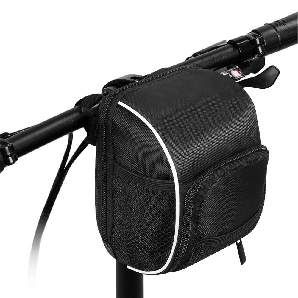 Ejoyous Bike Handlebar Bag Cycling Front Frame Tube Holder Pouch Mount Waterproof Multifunctional Large Capacity Quick Release with Rain Cover Universal for Most Bikes Foldable Scooter Mountain Road