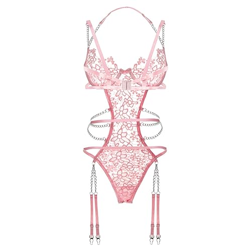 sexy garter belt Sexy Women Floral Lace Camisole Lingerie Garter Belt Teddy Babydoll  Nightwear US