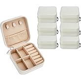 6 Pack Small Jewelry Box Mini Jewelry Organizer, Travel Essentials,Gifts for Women Earring Necklace Ring Jewelry Box Jewelry 