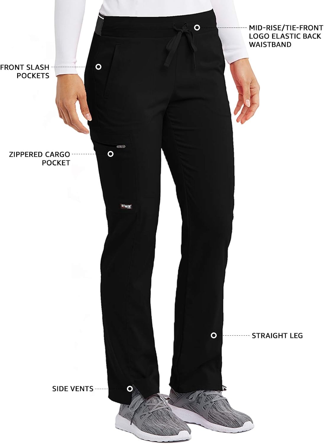 Grey's Anatomy Spandex-Stretch Kim Pant for Women– Easy Care Medical Scrub Pant: Clothing