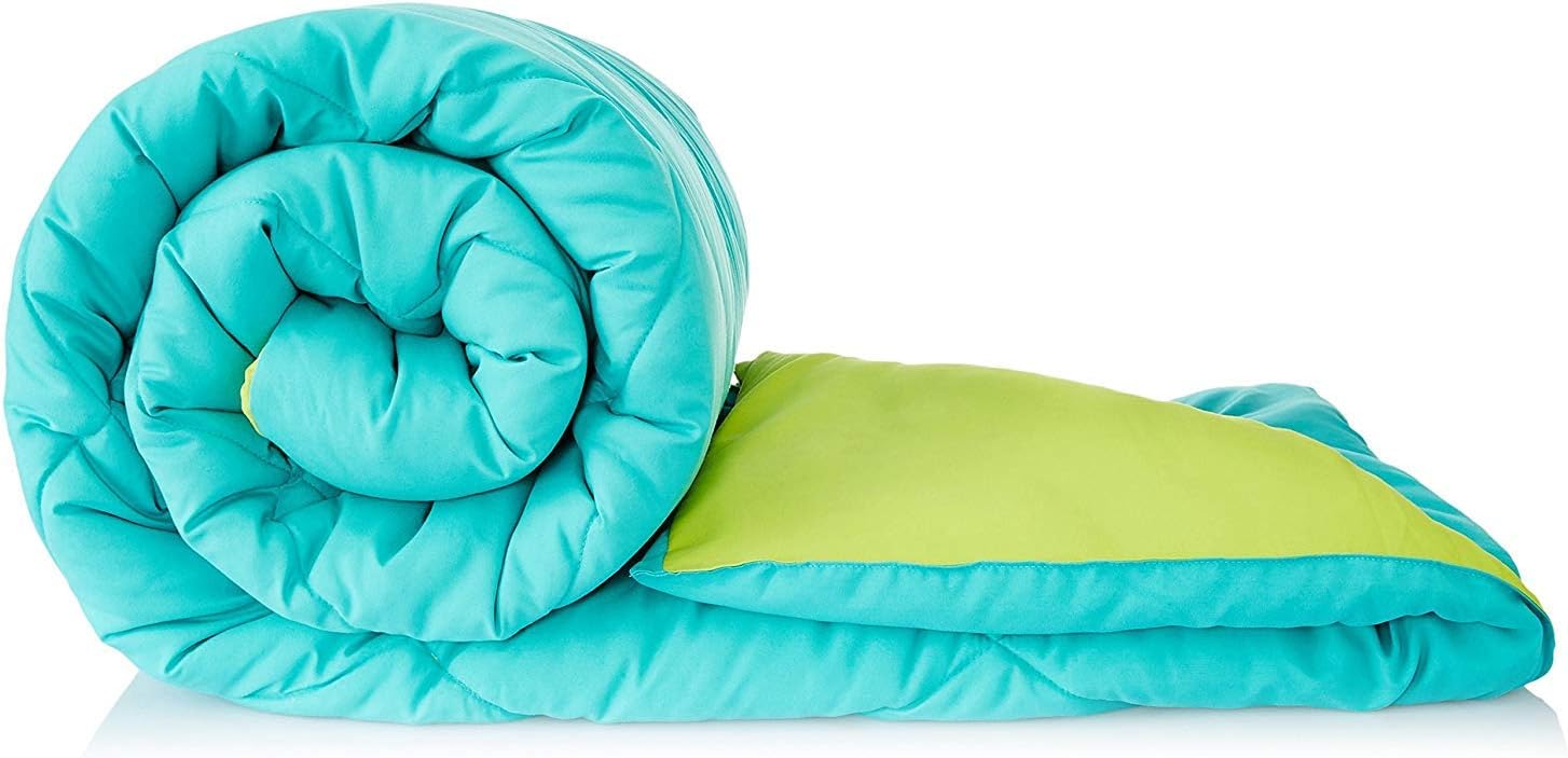 Renown Microfibre Comforter (Single, Blue/Green)