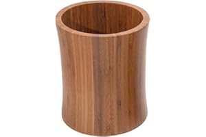 The Pretty Turtle Bamboo Kitchen Counter Utensil Crock Holder Caddy (Caramelized)