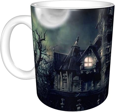 Amazon Co Jp ハロウィーン 壁紙 デスクトップ かわいい マグカップ コーヒーカップ セラミックス マグ 大容量 多機能 耐熱性 耐冷 贈り物 環境を守ること 330ml ホーム キッチン