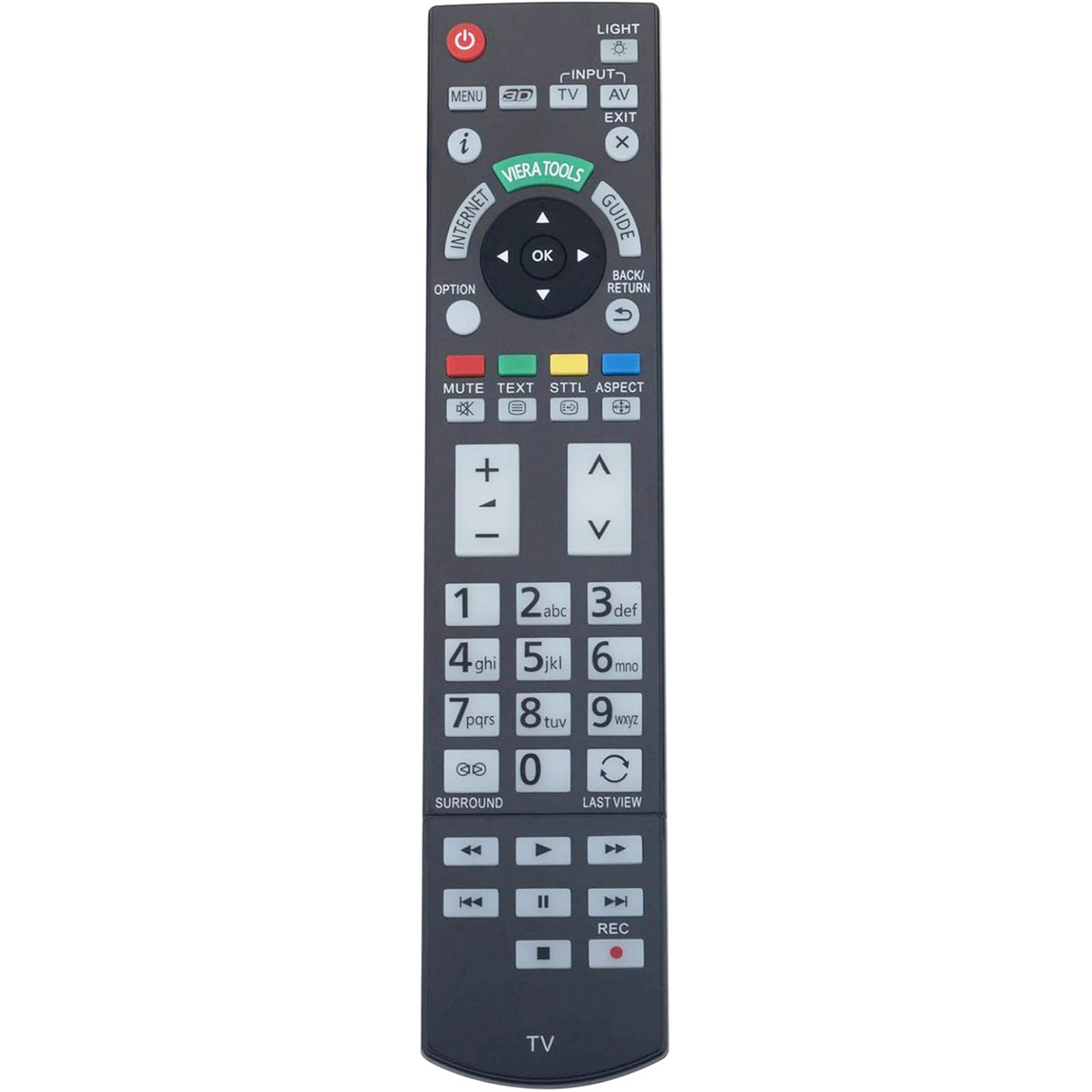 ALLIMITY N2QAYB000715 Remote Control Replace for Panasonic Viera TV TX-L42ET50E TX-L42ETW50 TX-L55DT50Y TX-L55WT50B TX-P42ST50Y TX-P42STW50 TX-P50ST50E TX-P50ST50Y TX-P65STW50