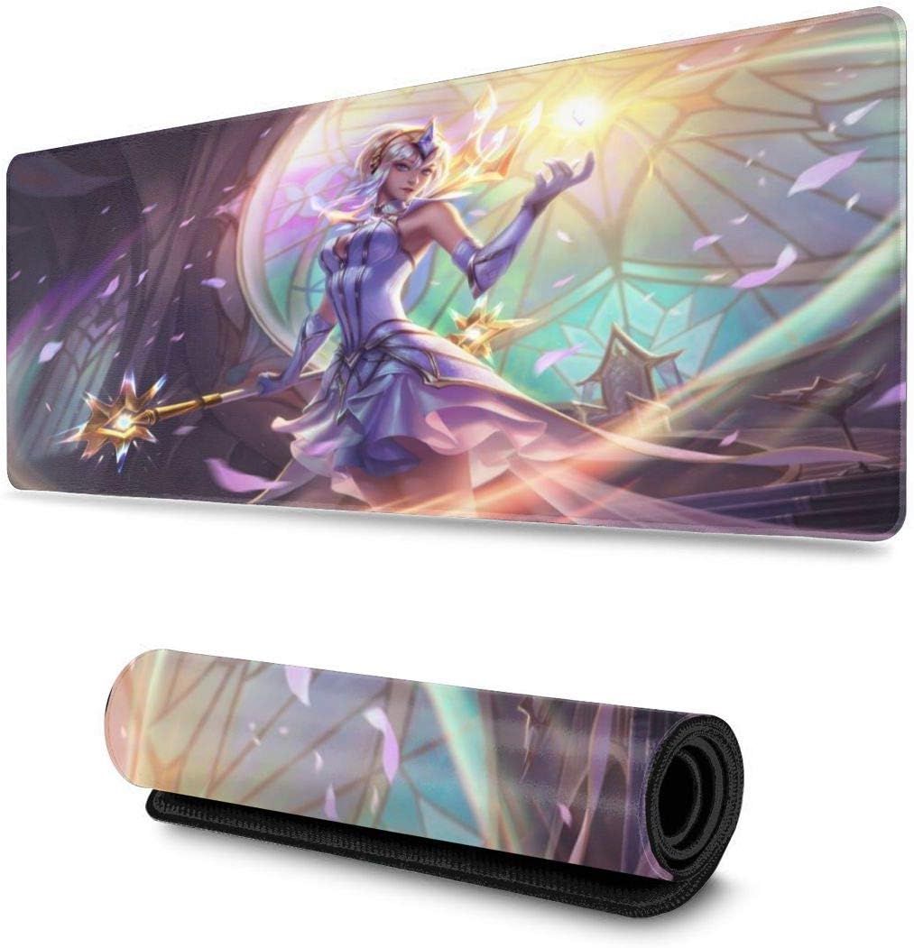 Mouse Pad for Lux,Waterproof Mouse Mat,Extended Gaming Mouse Pad,Large Desk Mat,Non-Slip Base Anti-Dirty Stitched Edges Mousepad for Computer Black 11.8x23.6 inch