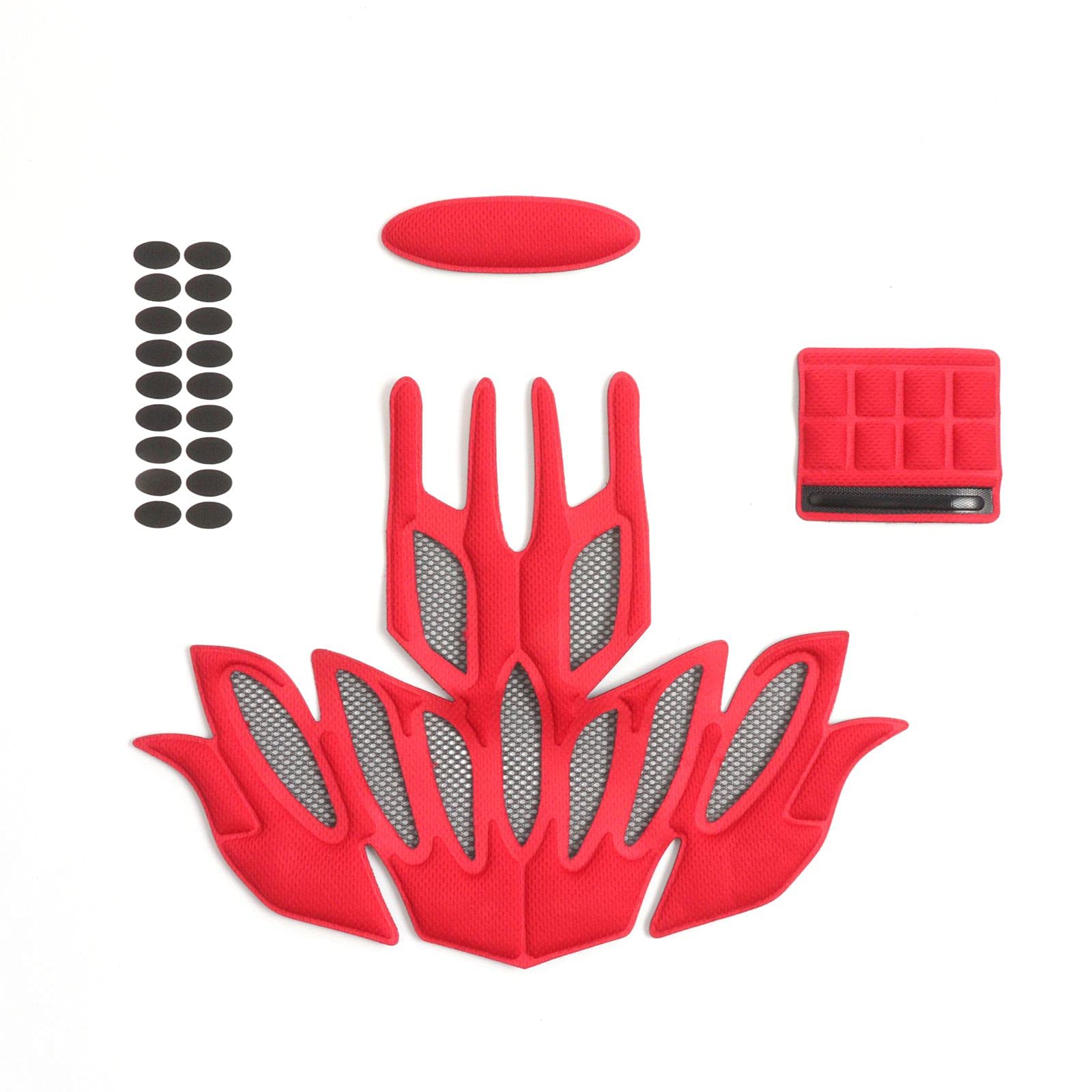 PAXLAMB Helmet Inner Padding Foam Pads Kits Sealed Sponge Protective Lining Protection Liner Cushion Mat Set for Outdoor Sporting Cycling Bike Motorcycle Bicycle Riding Accessories (Red N J)