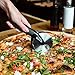 BEST DELUXE PROFESSIONAL PIZZA CUTTER WHEEL with Safe Blade Cover Rocker Knife - Heavy Duty Handle & Large Razor Sharp Stainless Steel Slicer for Waffle Cookie Dough Pie - Chef Choise - by Vinzard